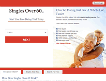 Tablet Screenshot of ie.singlesover60.net